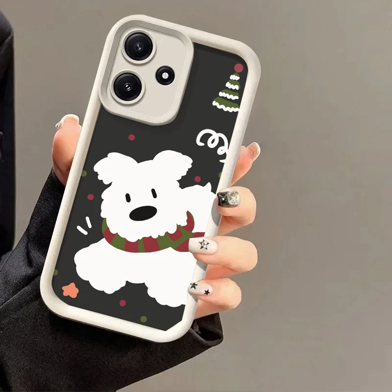 かわいいクリスマス柄の子犬ケース SAMSUNGA03s/A04e/A05s/A10s/A22/A23/A24/A25 5G A31/A32/A34/A35/A50/A51/A52/A54 5G/A55 5G/A71/S24+対応