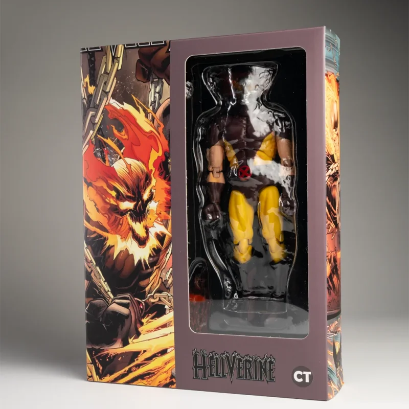 CT Toys X-Men Logan Hellfire Ghost Rider Wolverine Posable Action Figure With Fire Skull Head Flame Claw Accessories Collectible view 5