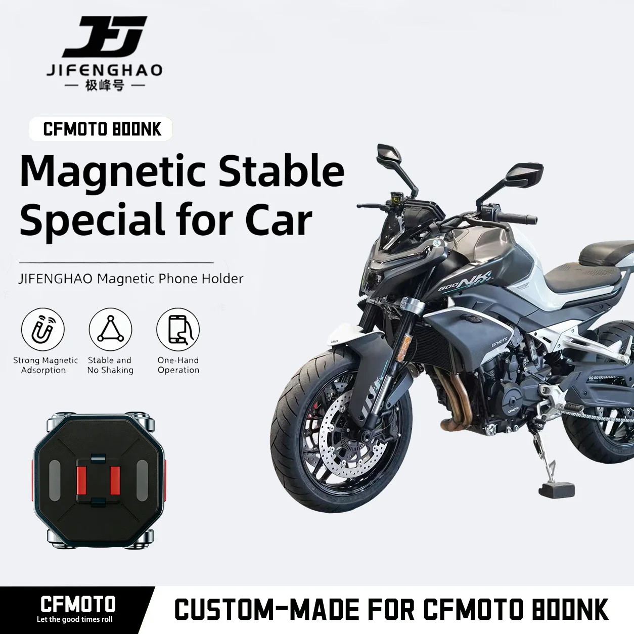 jifenghao-para-model-compatible-con-el-soporte-para-telefono-de-navegacion-para-ciclismo-chunfeng-800nk-magnetico-flotante-de-liberacion-rapida-amortiguador-de-impactos