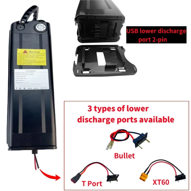 حزمة بطارية ليثيوم عالية السعة 48 فولت 36 فولت 30 أمبير 18650 مناسبة لمحركات السمك الفضية أقل من 250-3000 وات #4