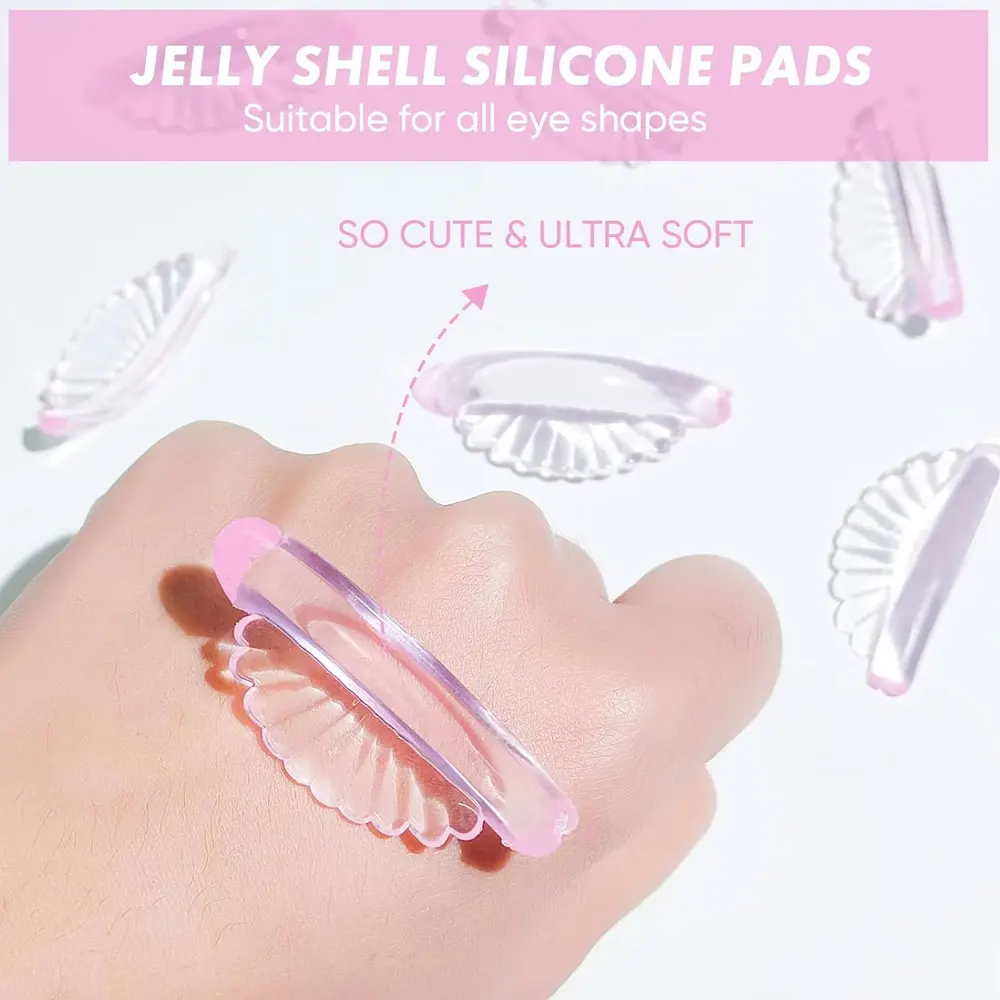5 Pairs Reusable Eyelash Lifting Kit Silicone lamination Pad Shell Shape Perm Rods 3D Lashes Extension Curler Makeup Tool