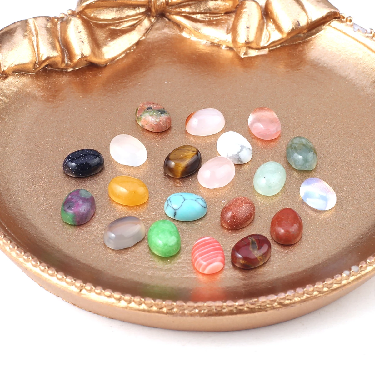 البيضاوي خاتم الوجه مجوهرات اكسسوارات ، الحجر الطبيعي ، الكريستال العقيق ، الفيروز ، ديكور المنزل هدية ، الجملة ، 10 قطعة