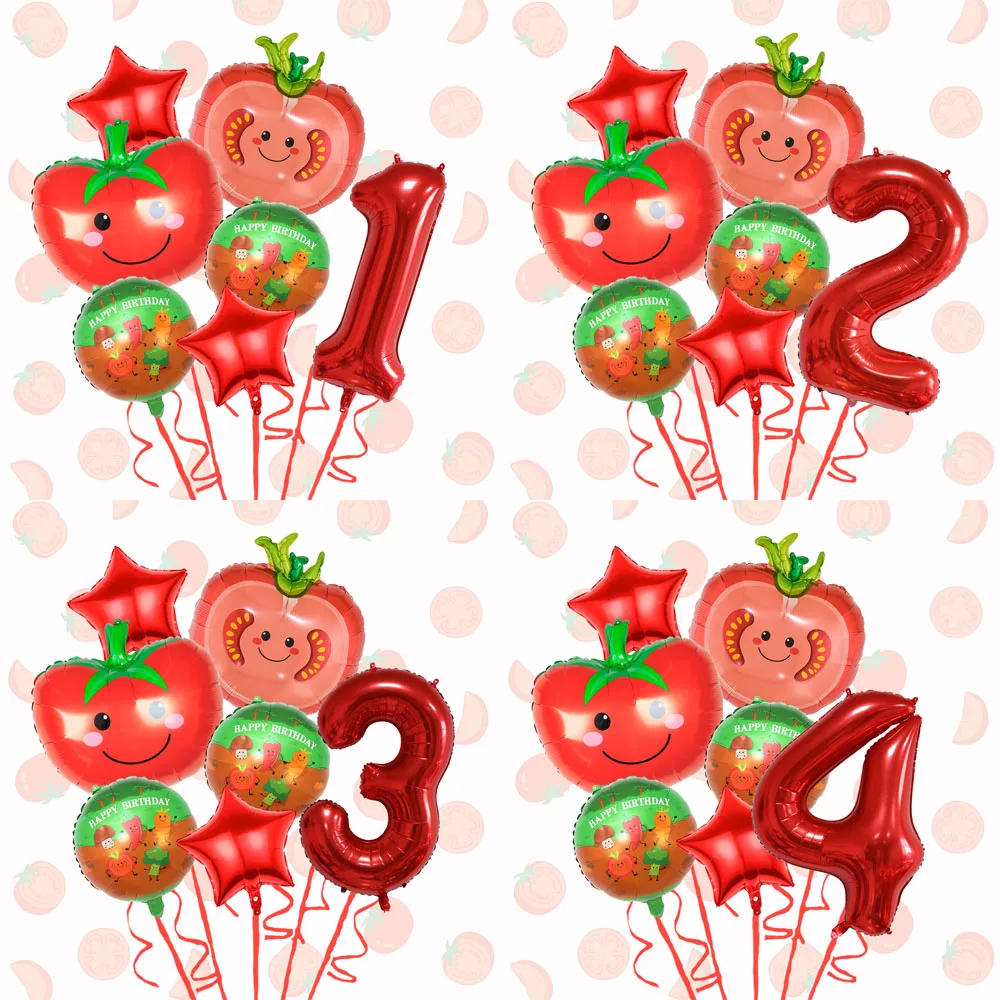 Tomato Digital Ballon-Set, geeignet für Geburtstage, erste Geburtstage und Duschwäsche