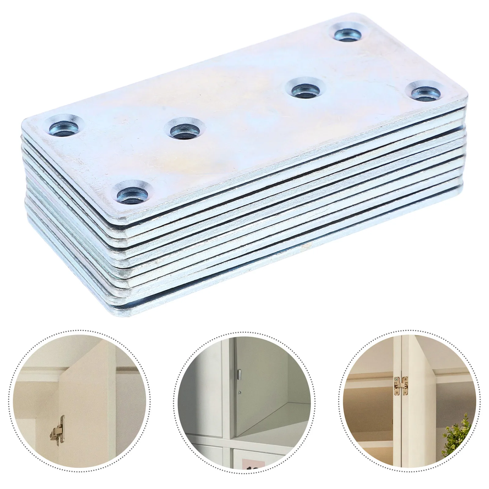 Staffe angolari in acciaio inossidabile da 10 pezzi Supporti per scaffali durevoli per connettori per mobili per armadietti Strumenti hardware resistenti