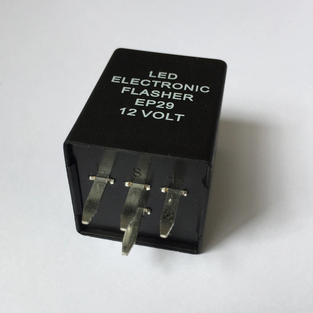 

4-Pin Led Flasher Relay Black Car Turn Signal Fix Strobe Problem Bulb Warning Auto Flasher Car Supplies
