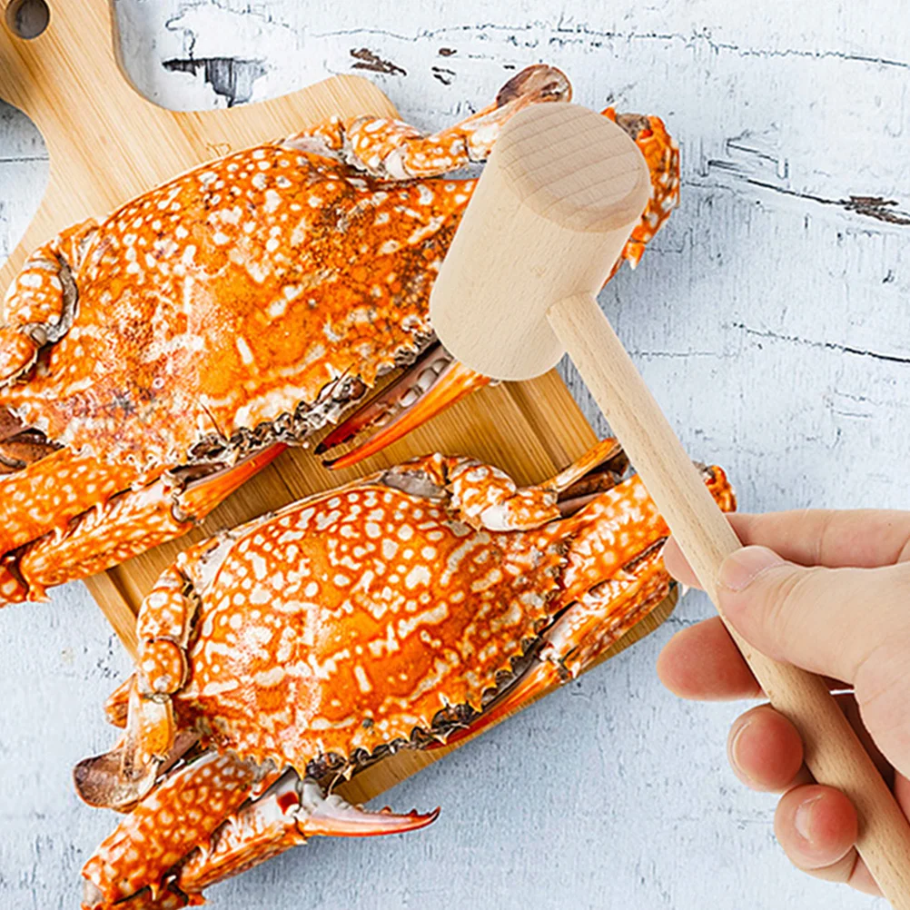 Mini Madeira Mallet Crab Lobster, Martelo De Madeira, Marretas De Bolo Manual, Criança, 15 Pcs, 1550x350x250cm