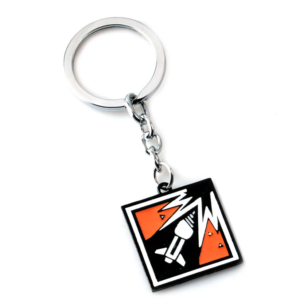 Rainbow 6 Six Seige Enamel Keychain Game Peripheral SLEDGE BANDIT VIGIL JAGER FROST Sledge BUCK Operator Logo Toy Gifts for Fans
