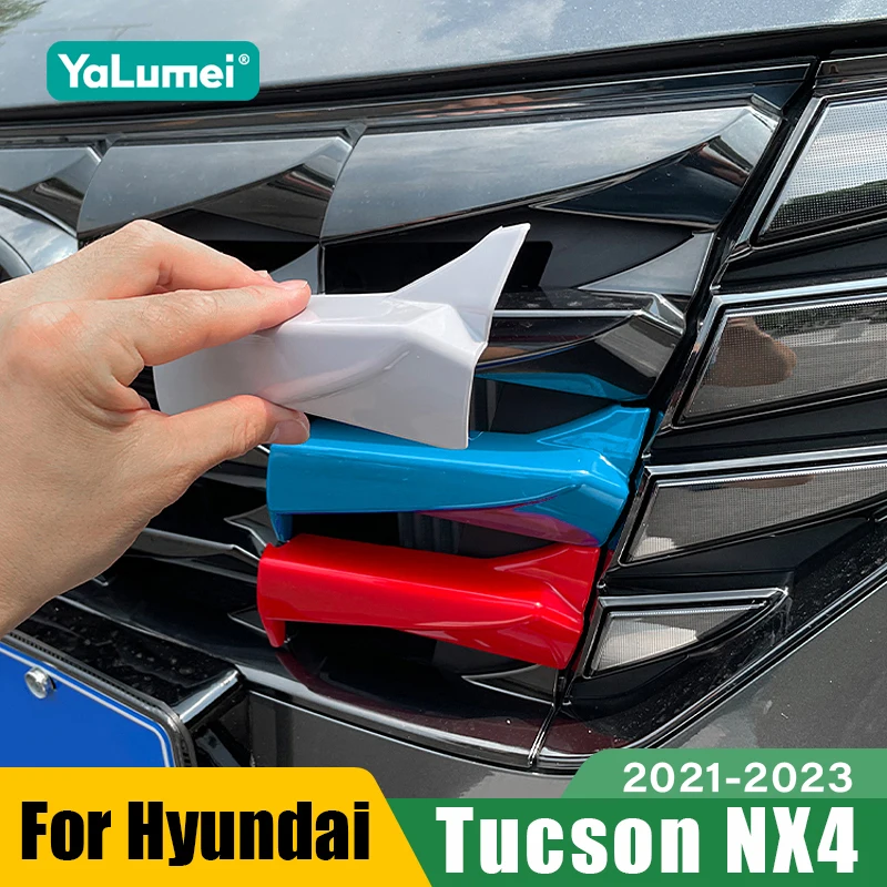 

Для Hyundai Tucson NX4 2021 2022 2023, гибридная передняя решетка автомобиля N Line, накладка, аксессуары