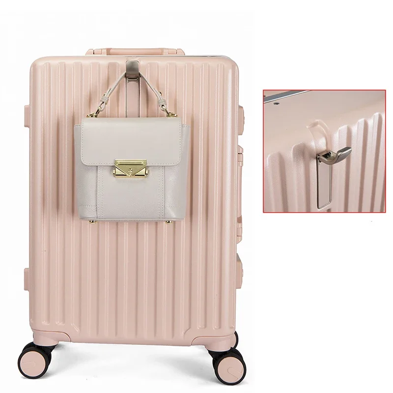 Dustproof 26 Inch Trolley Case Wholesale Large Capacity 28 Inch Aluminum Frame Luggage Women Men Fashion Suitcase Package Trunk