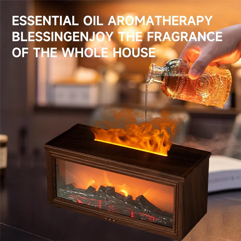 A56T-диффузор для ароматерапии, имитация камина с динамическим эффектом пламени, красочный диффузор для ароматерапии для дома и офиса B