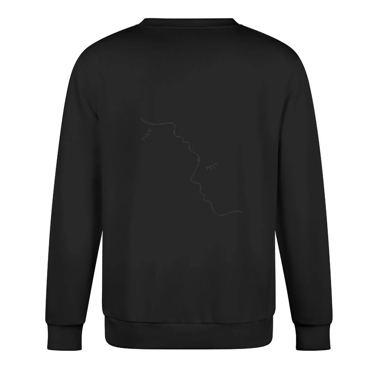 Minimalistic line kiss Pullover men's autumn clothes mens clothing clothes for men men's sweat-shirt oversize sweatshirts