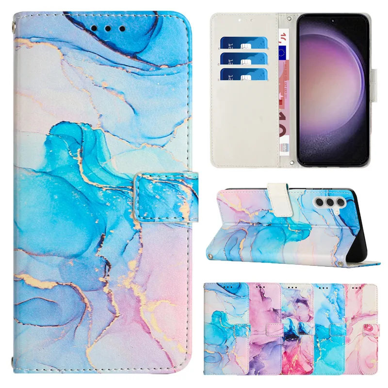 

Wallet Painted Leather Cover Phone Case For Samsung Galaxy A04 A12 A13 A14 A24 A33 A34 A53 A54 A73 S23 Plus S22 Ultra S21 S20 FE