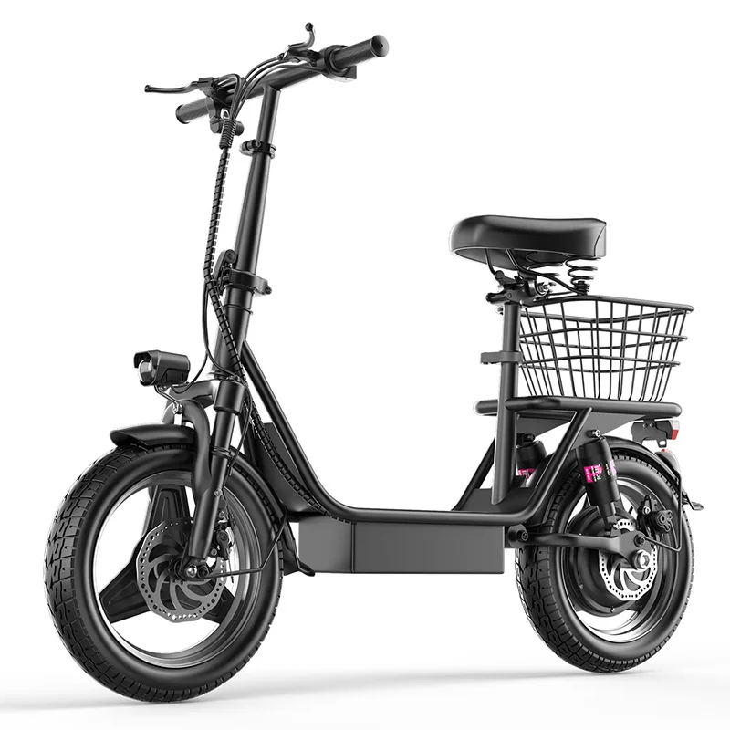 Hot selling lithium battery electric scooter mini office commuting two wheeled portable pedal folding bike