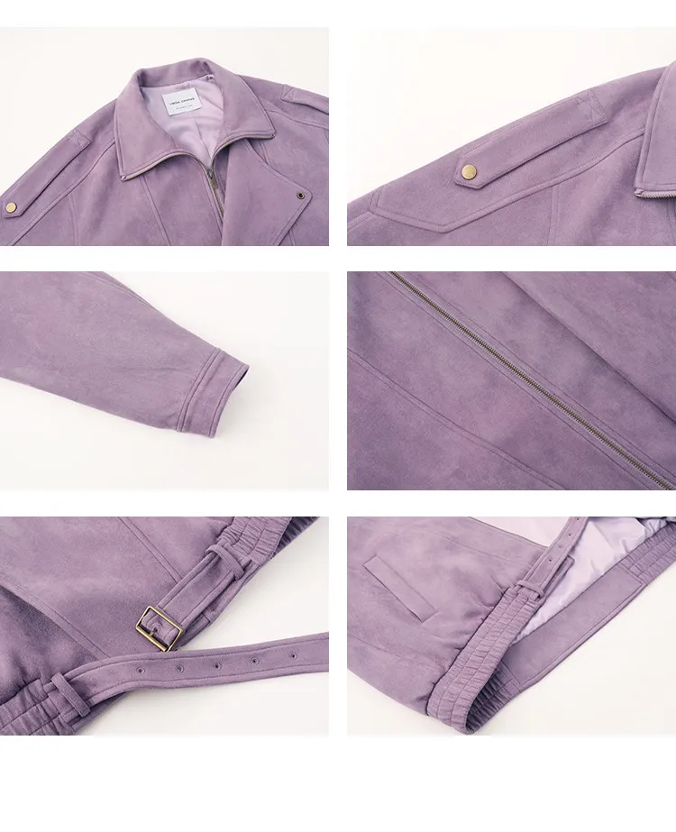 سترة نسائية جديدة من فيغا تشانغ لفصلي الربيع والخريف، مصنوعة من الجلد الصناعي بملمس مميز، تصميم عصري على الطراز الكوري