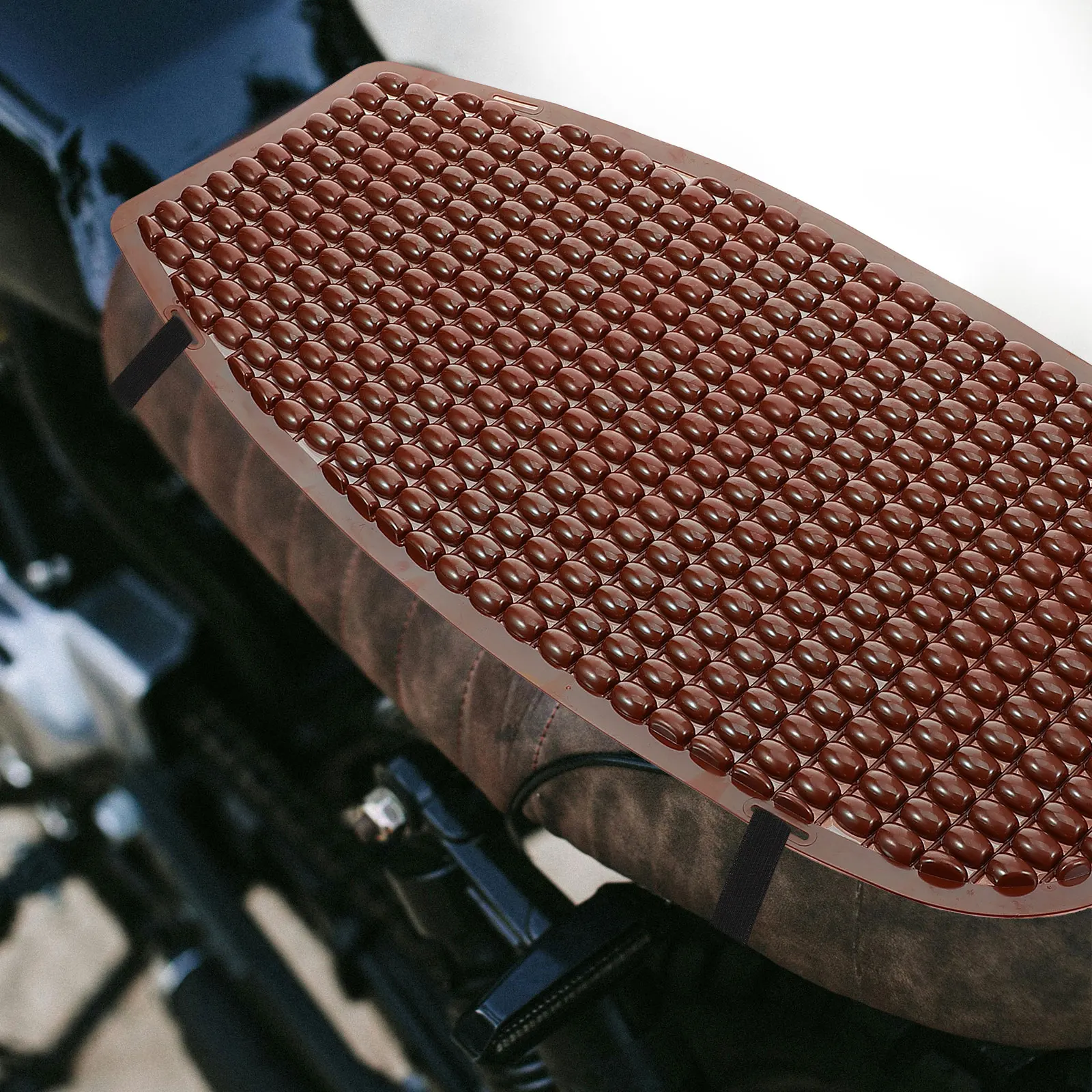 

All Season Universal Motorcycle Seat Cover Cushion Pad Coffee Color Single Piece Waterproof Breathable Scooter Seats Accessories