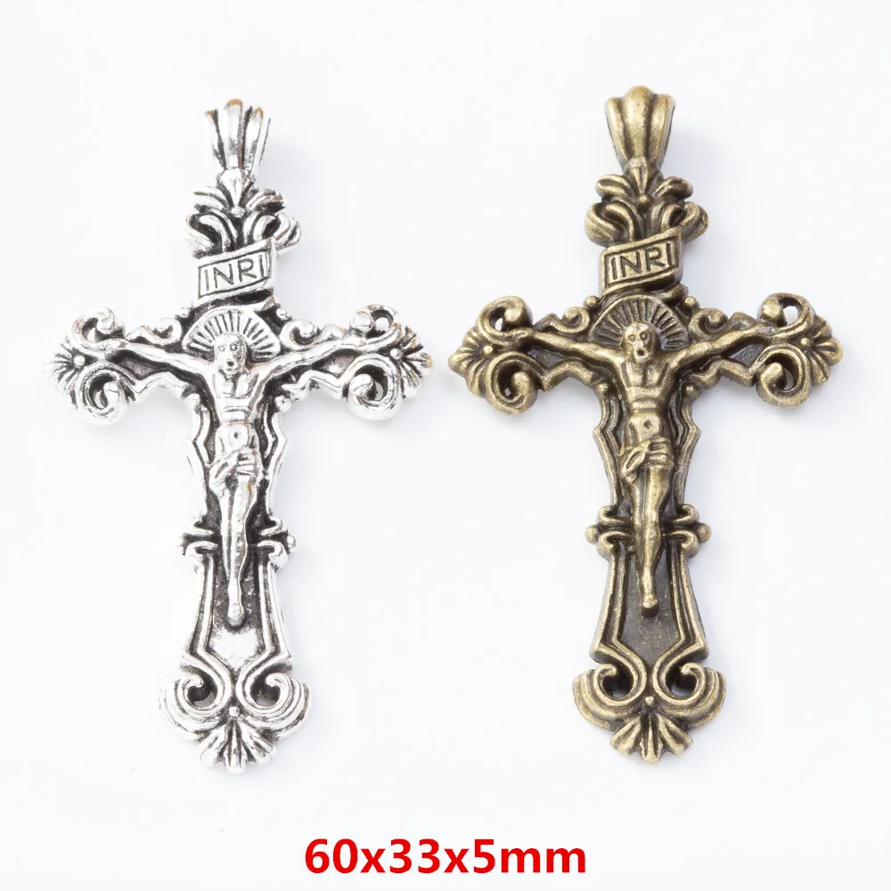 7pieces (cross) vintage zinc alloy charm metal pendant DIY jewelry discovery making accessories 1817