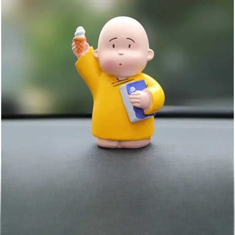 3 قطعة تماثيل الراهب البوذي شاولين الحلي ديكور المنزل للسيارة ثقالة الورق فنغ شوي المنمنمات الهدايا