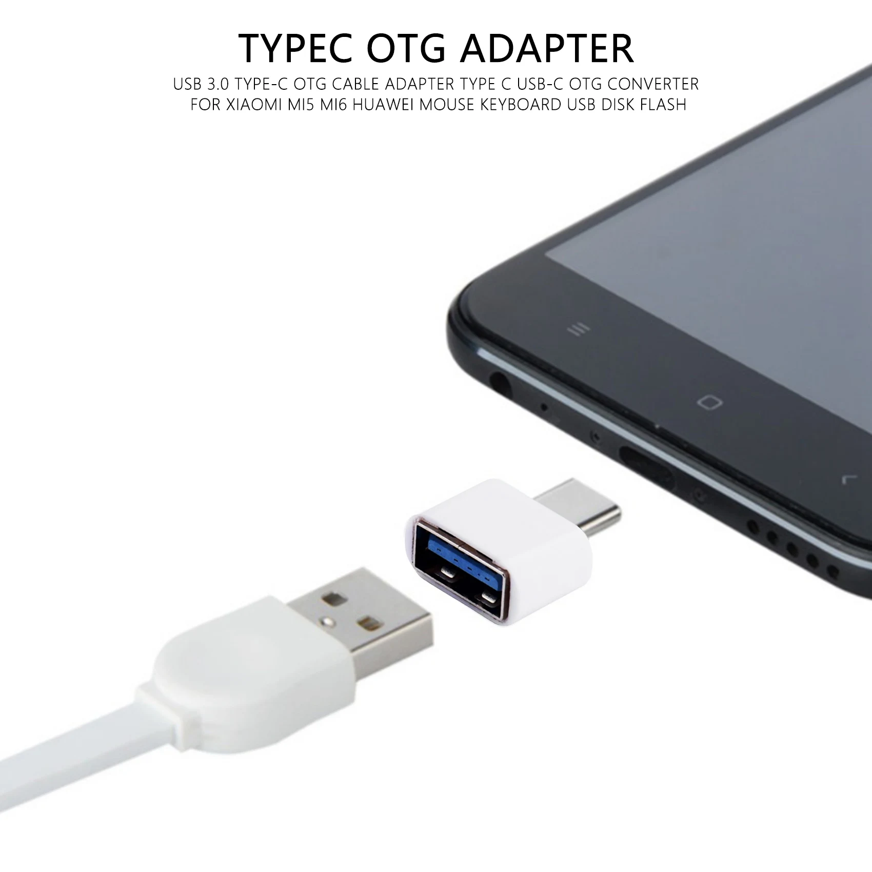 USB 3.0 Type-C Otg CABLE อะแดปเตอร์ประเภท C USB-C Otg Converter สําหรับ Xiaomi Mi5 Mi6 Huawei เมาส์คีย์บอร์ด USB Disk แฟลช