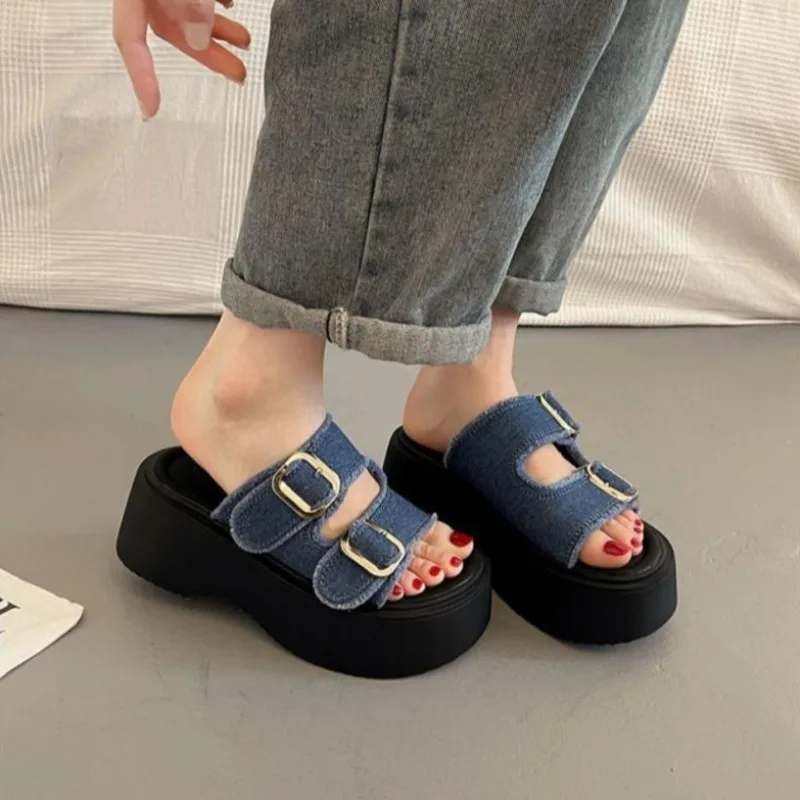 2026 Hot Seller New Rome Fashion Sandals Women's Trend Fashion High Appearance Level Leisure Canvas Summer Beach Shoes，Plus-size
