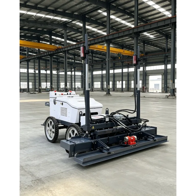 Automatic Laser Concrete Screed Cement Floor Paver Two Wheel Construction Concrete Vibration Laser Screed Concrete Laser Screed