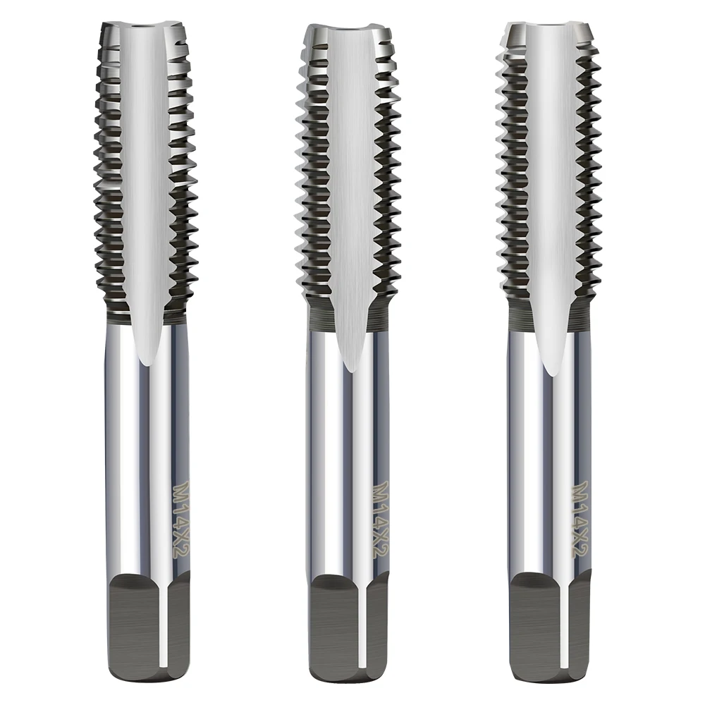 XCAN 3-teiliges Gewindebohrer-Set M2-M24 HSS Maschinengewindebohrer Rechtsgewinde Metrischer Schraubengewindebohrer Bohrgewinde-Werkzeug für Metallbearbeitung – Detail 4