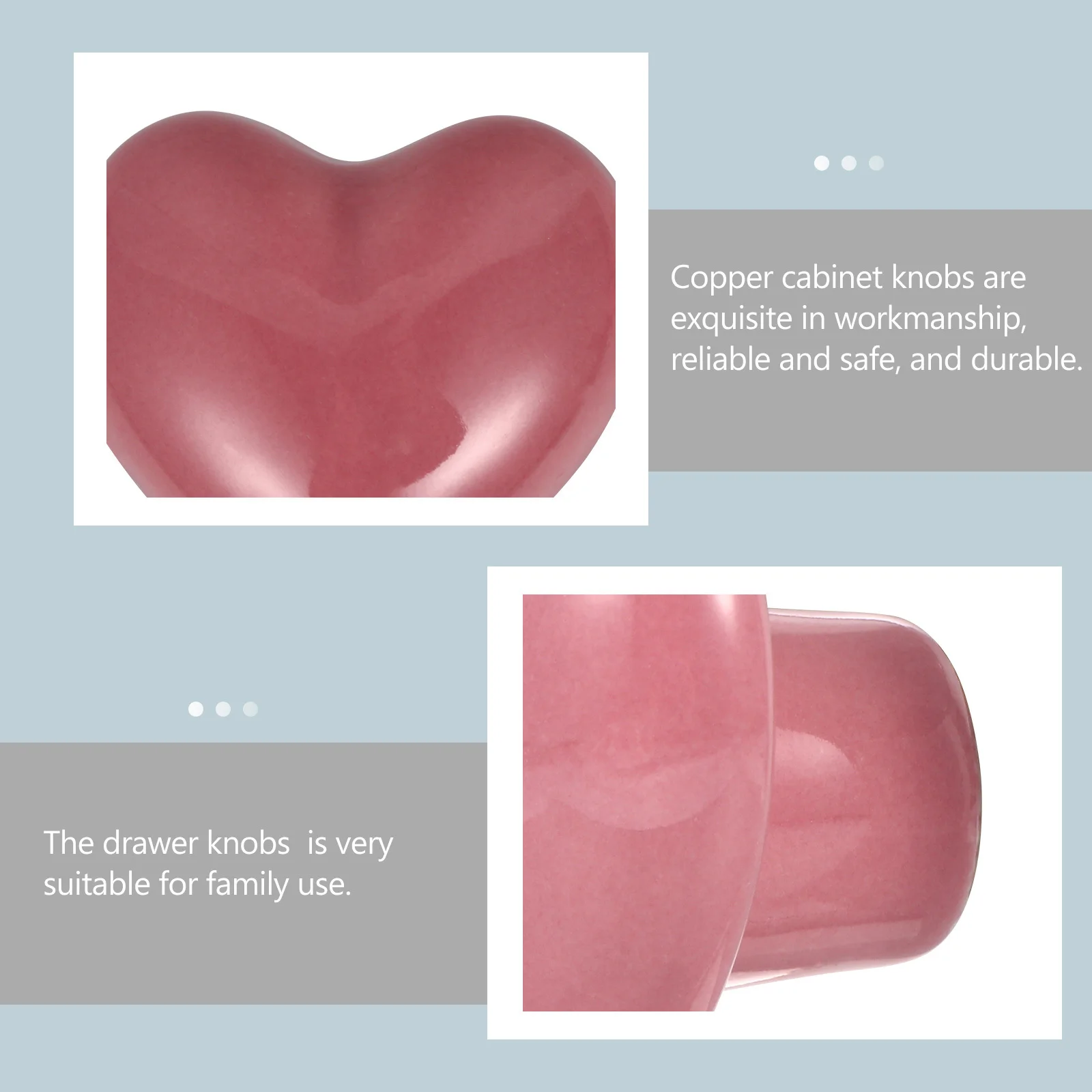 

10 Pcs Decoration Ceramic Knobs Dresser Drawer Wardrobe Handle Door Pink Furniture Stone