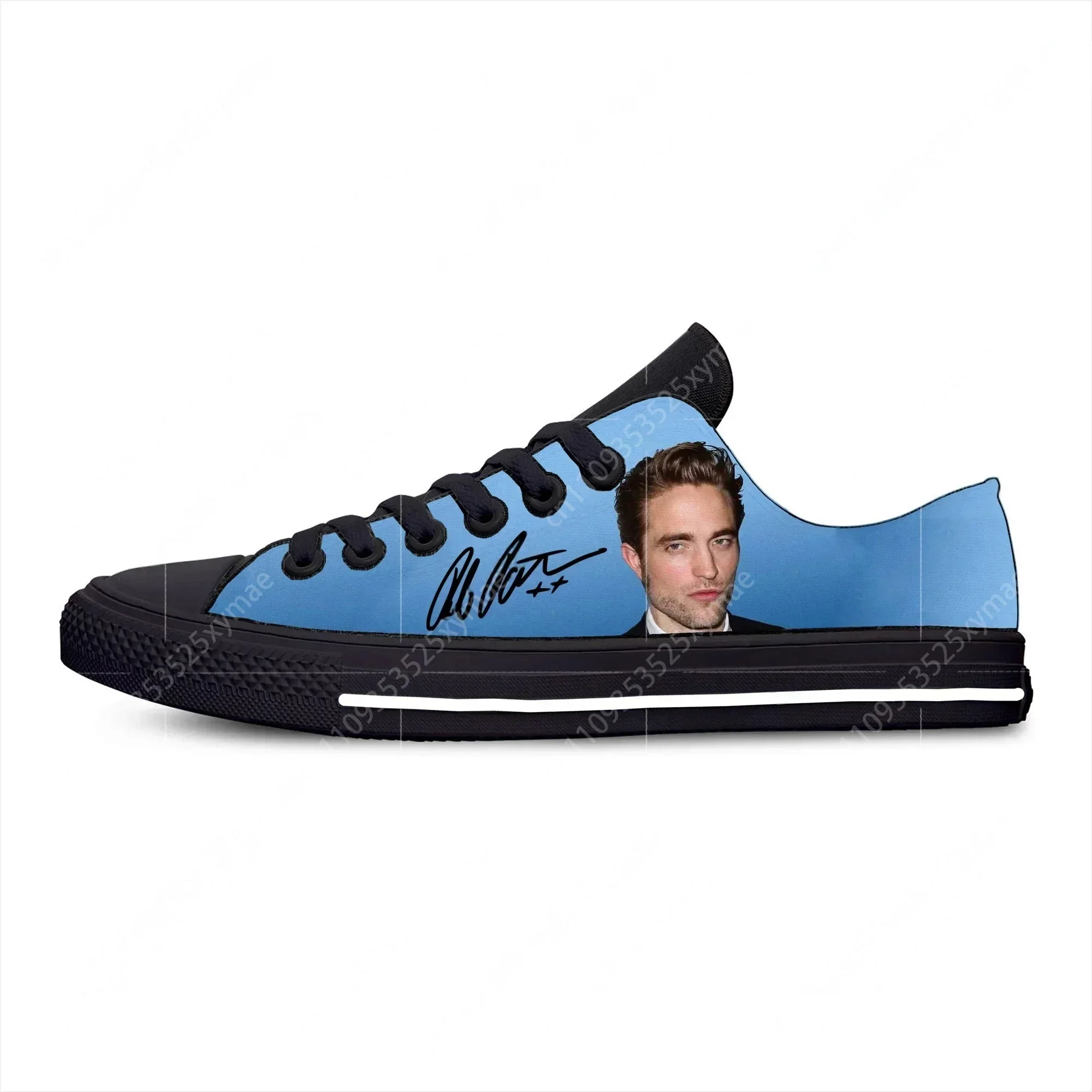 Funny Robert Pattinson Standing Meme Low Top Sneakers Mens Womens Teenager Casual Shoes Canvas Running Shoes Lightweight shoe