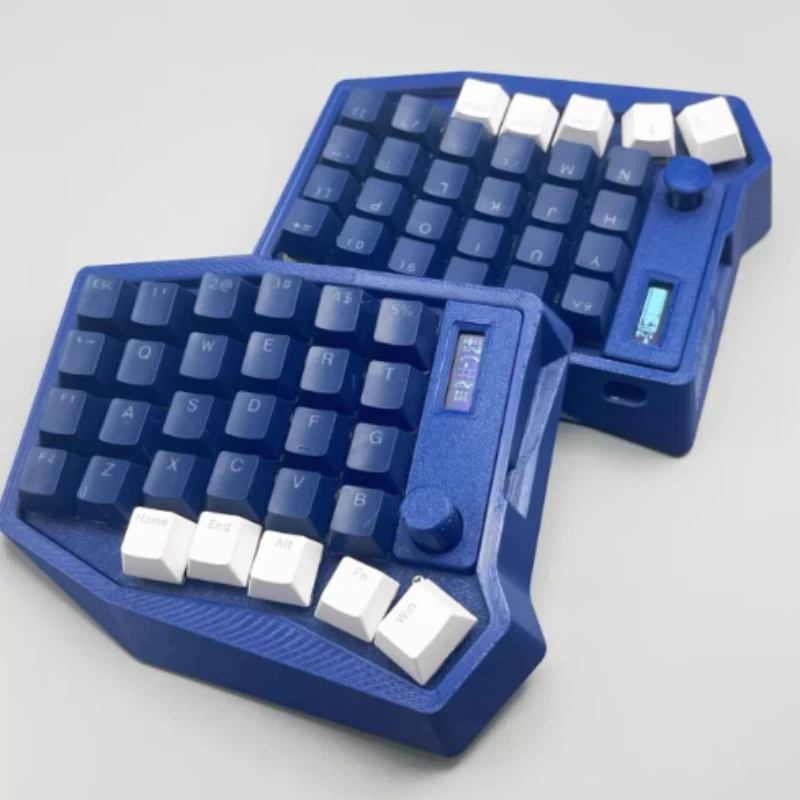 Sofle 4x6 Split Keyboard Kit with A Knob Custom Dual-mode Hot-swapping Ergonomic OLED 58Key Joystick Keyboard ZMK Game Keyboards