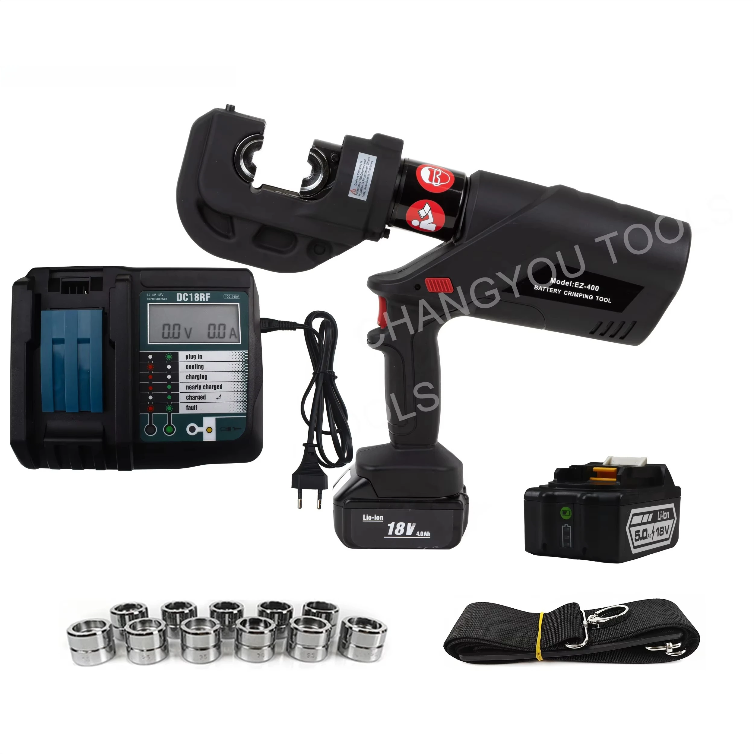 EZ-400 Battery Powered Wire Power Hydraulic Crimping Tool for Terminal with OLED