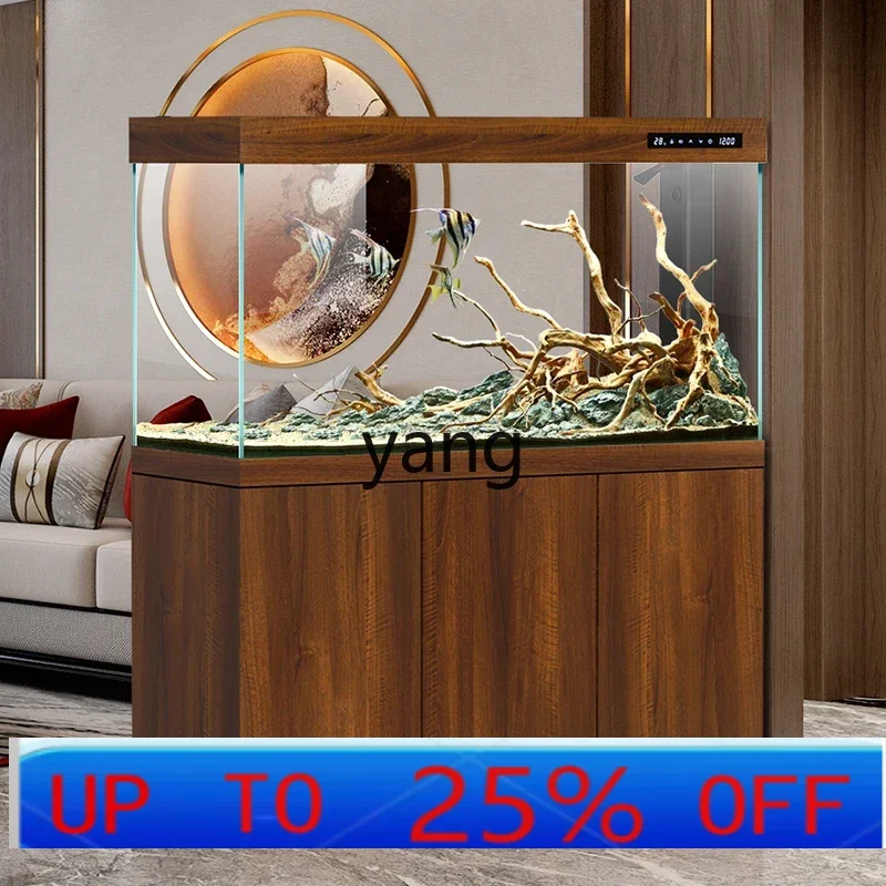 

LH ultra-white glass fish tank living room household large screen bottom filter goldfish tank