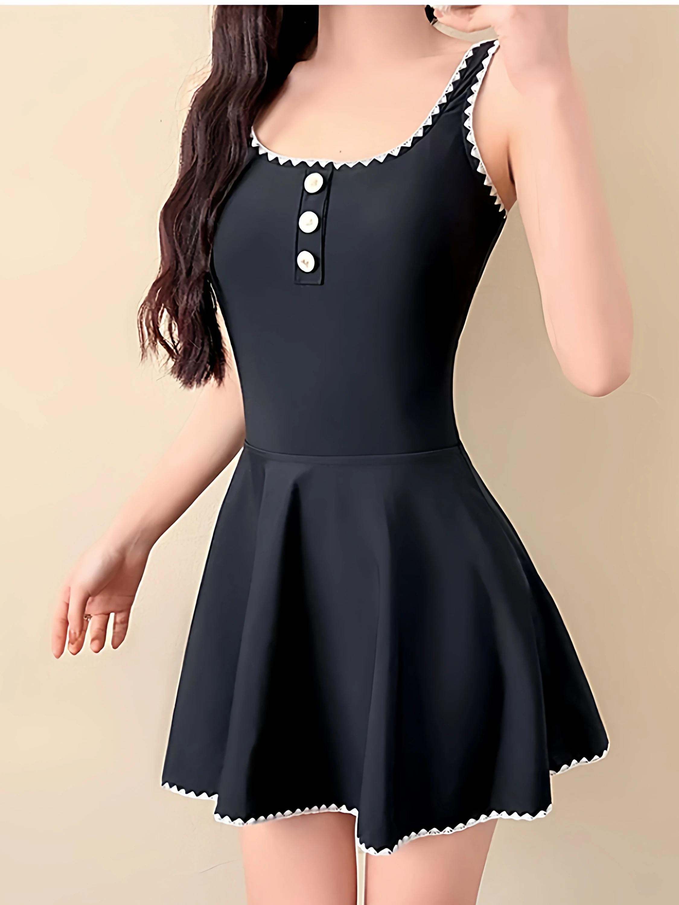 

Sexy New Sle One-Piece Swimsuit Women's Pure Desire plus Size Hot Tub Private Swimming Pool Special Use Skirt Design