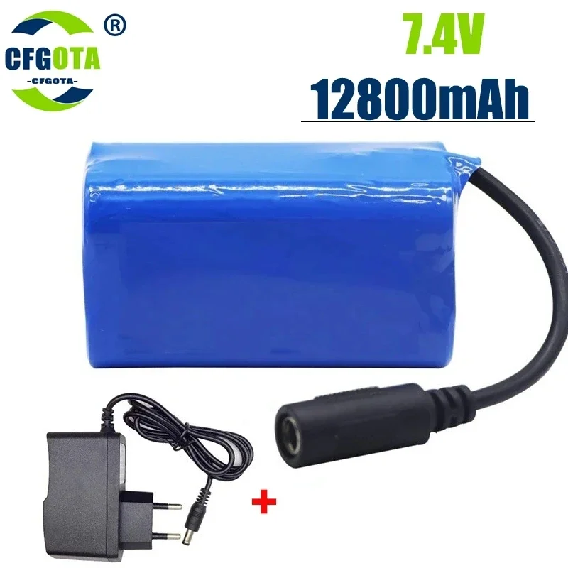 Lithium Battery Used For T188 T888 2011-5 Remote Control Search Bait Boat Spare Parts RC Toy Accessories 2S2P 7.4V 12800mah