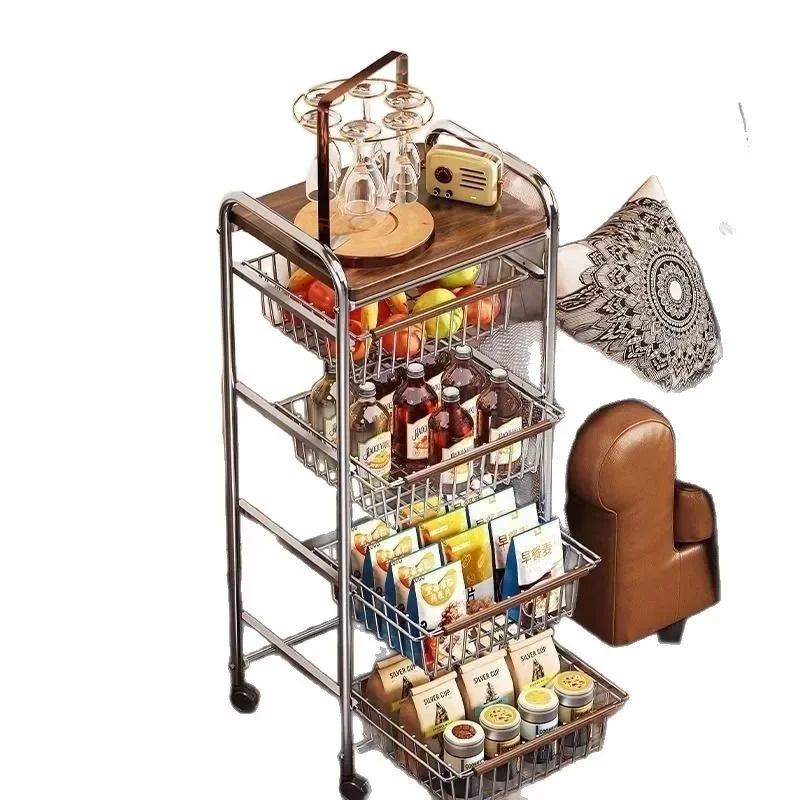 Antique snacks multi-layer trolley storage rack