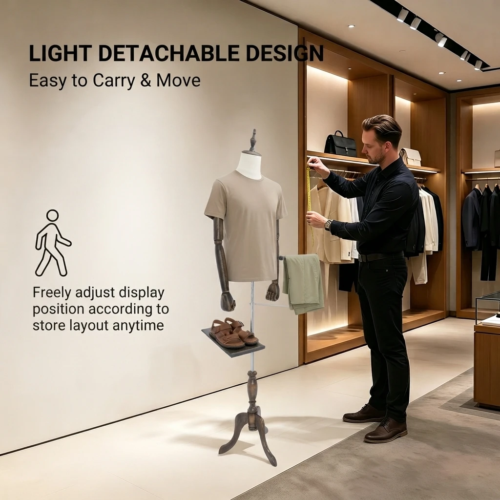 หุ่นโชว์เสื้อผ้าชายแบบปรับความ - Men Shoes Rack บทวิจารณ์และราคา