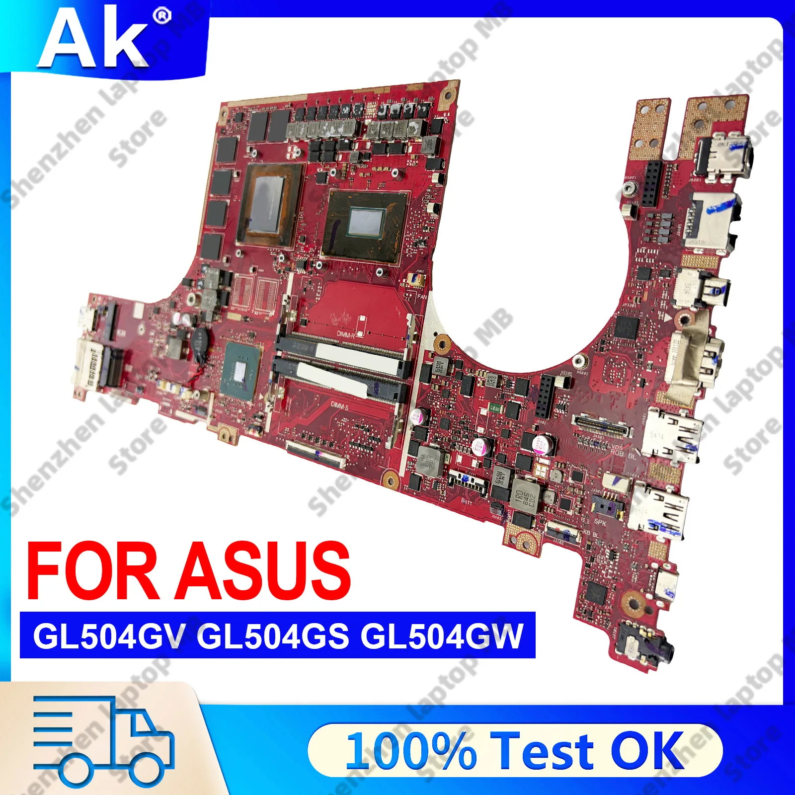 

GL504GV Laptop Motherboard For ASUS ROG Strix GL504G S5AS S5C GL504GW GL504GM GL504GS Mainboard With I5 I7 I9 CPU 100% Test OK