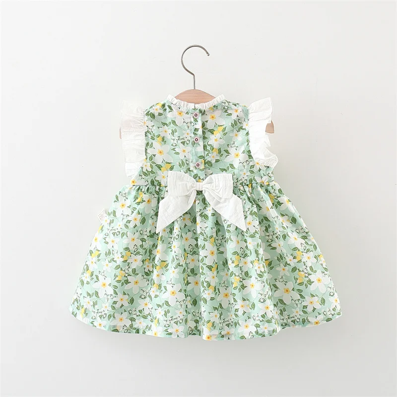 0-3 Y Summer Lovely Baby Girl Dress Forest System Sweet Flower Toddler Clothing Thin Soft Kids' Clothes Fashion Children Dresses