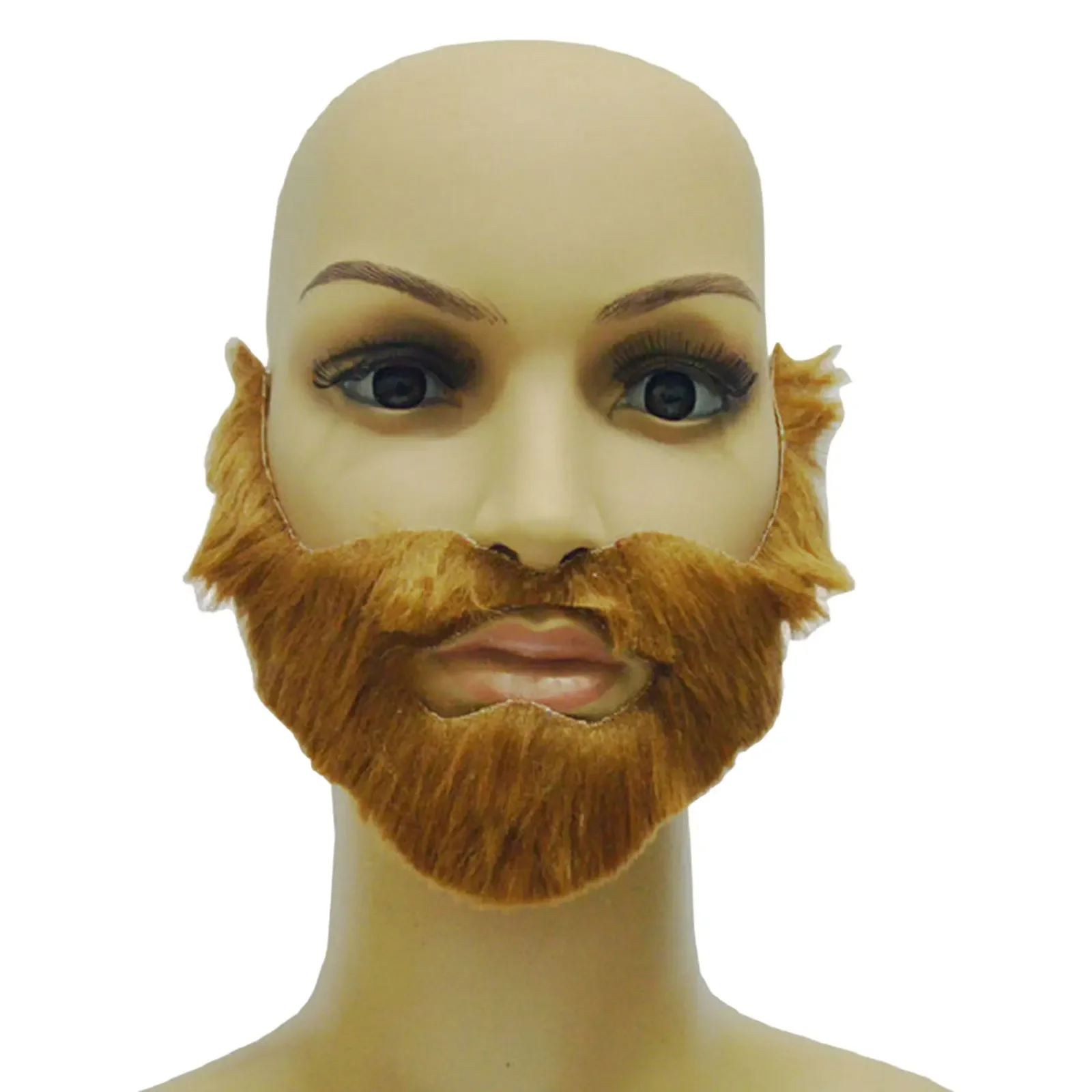 Dress Up Makeup Beard Fake Beard Costume Realistic Halloween Beard Fake Mustaches Cosplay Dress Up Brown