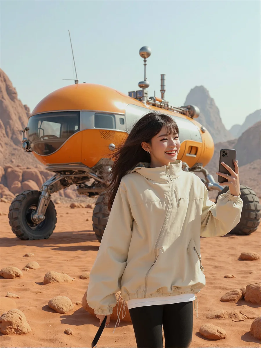 

Hooded Zipper Loose Jackets Aesthetic Top Women Spring Anti-Ultraviolet Waisted Traveling Wild Casual Minimalist Bomber Zip-Up