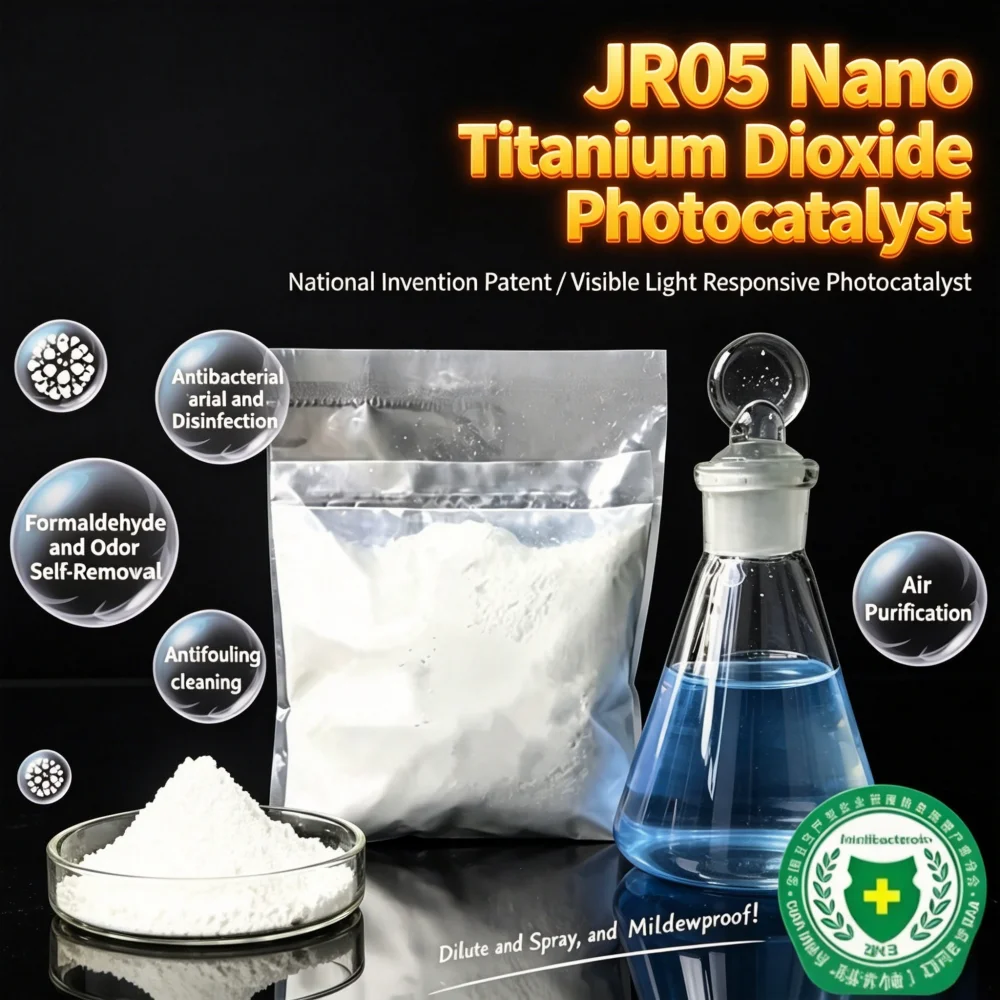5nm Nano TiO2 Photocatalyst Powder JR05 High Catalytic Activity No Precipitation Liquid Raw Material for DIY Deodorizer