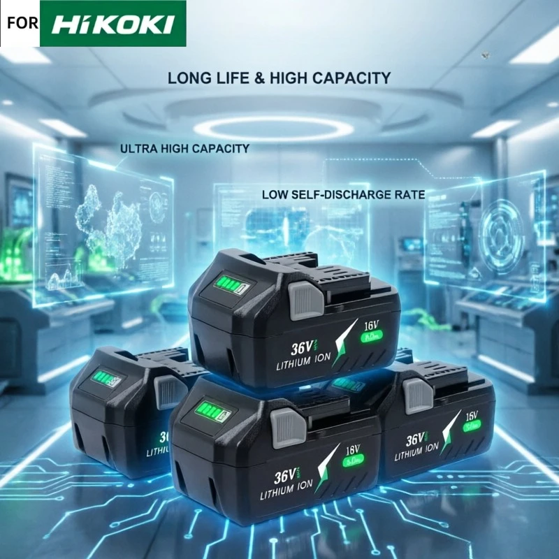 

Сменный аккумулятор для HiKOKI Metabo 18В 36В 6.0Ач Li-ion, совместимый с аккумуляторами для беспроводных инструментов Hitachi BSL36A18 BSL36B18.