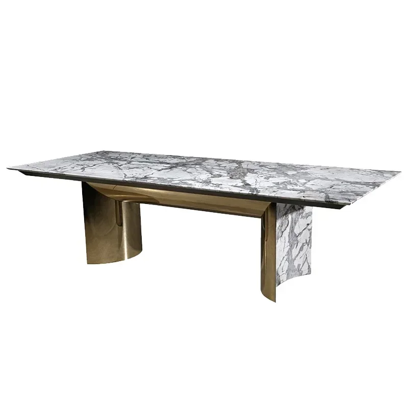Natural marble dining table