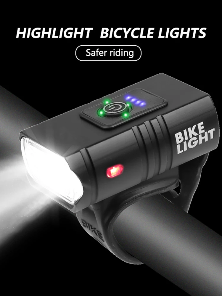 AliExpress alloet Bike Front Light LED Headlight 10W 6 Modes Flashlight USB Rechargeable Power Waterproof Display Bicycle Light Cycling Accessorie