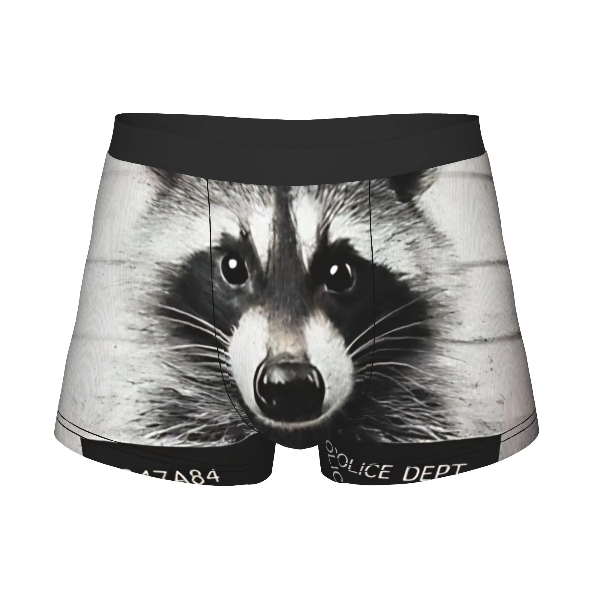 Mugshot  raccoon Underpants Homme Panties Man Underwear Print Shorts Boxer Briefs view 3