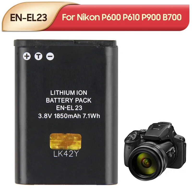 

EN-EL23 ENEL23 Replacement Battery For Nikon P600 P610 P900 B700 1820mAh