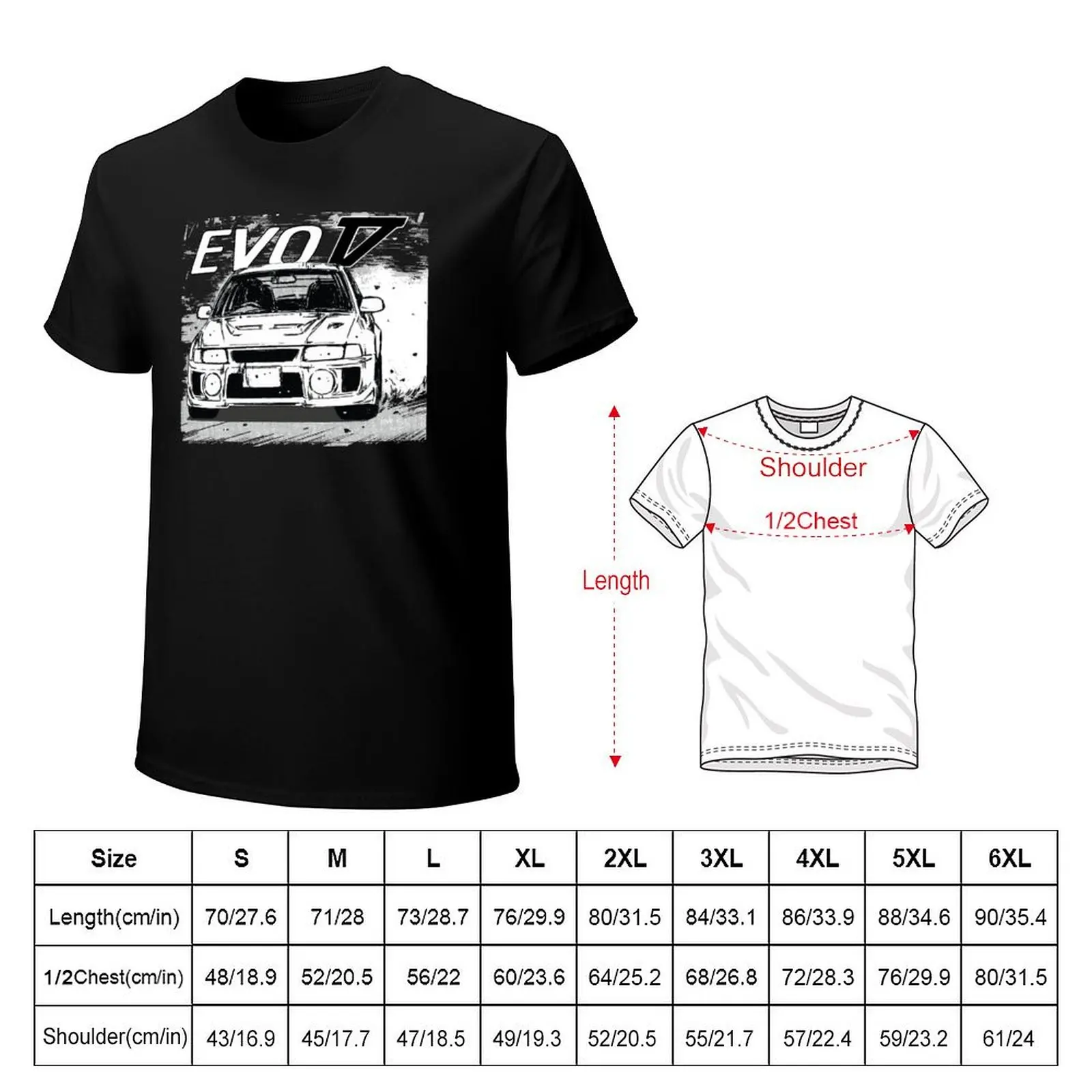 LAN EVO INITIAL D EVO V EVO 5 4G63 POWER SLIDE DRIFT ANIME STYLE T-Shirt man clothes vintage slim fit t shirts for men