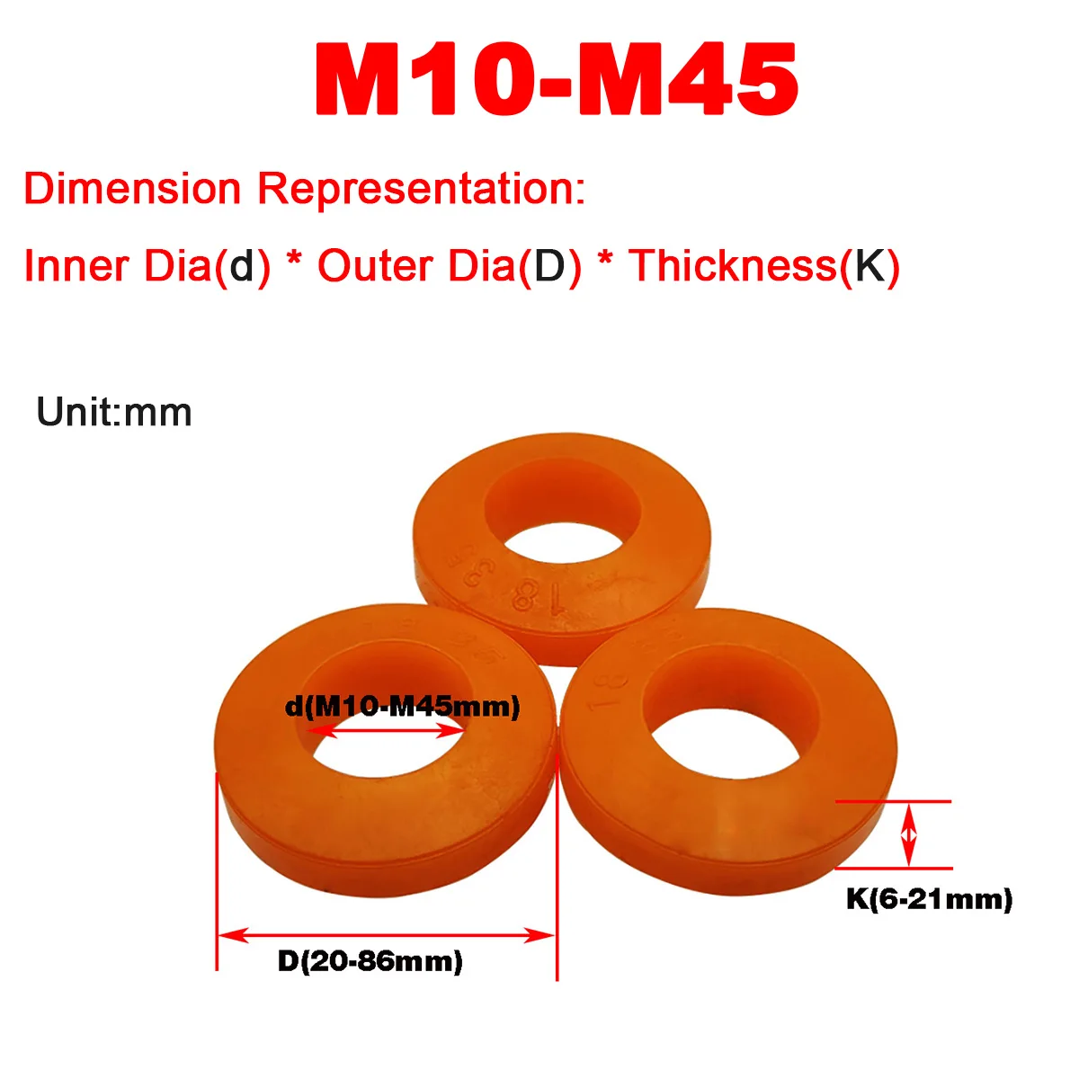 Rubber/ Polyurethane/ Beef tendon Elastic Coupling Shock Absorption Buffer Washer