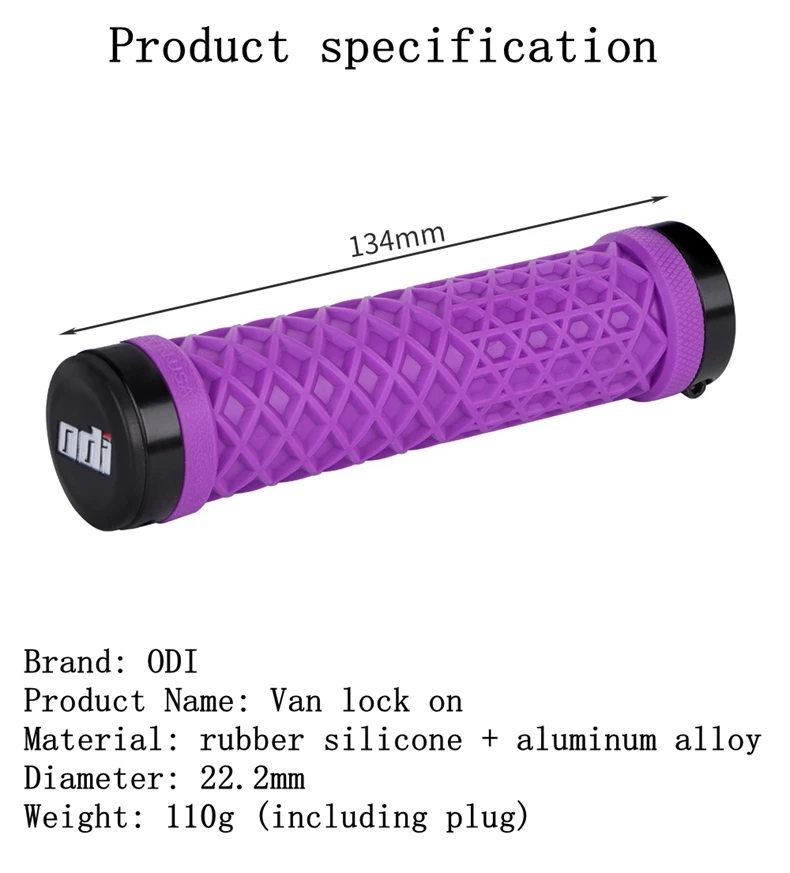 ODI Van Lock-On Bike Grips Dual Lock Ring System mit Silikon für ultimative Anti-Rutsch- und Stoßdämpfung auf MTB/BMX/Faltrad – Detail 2