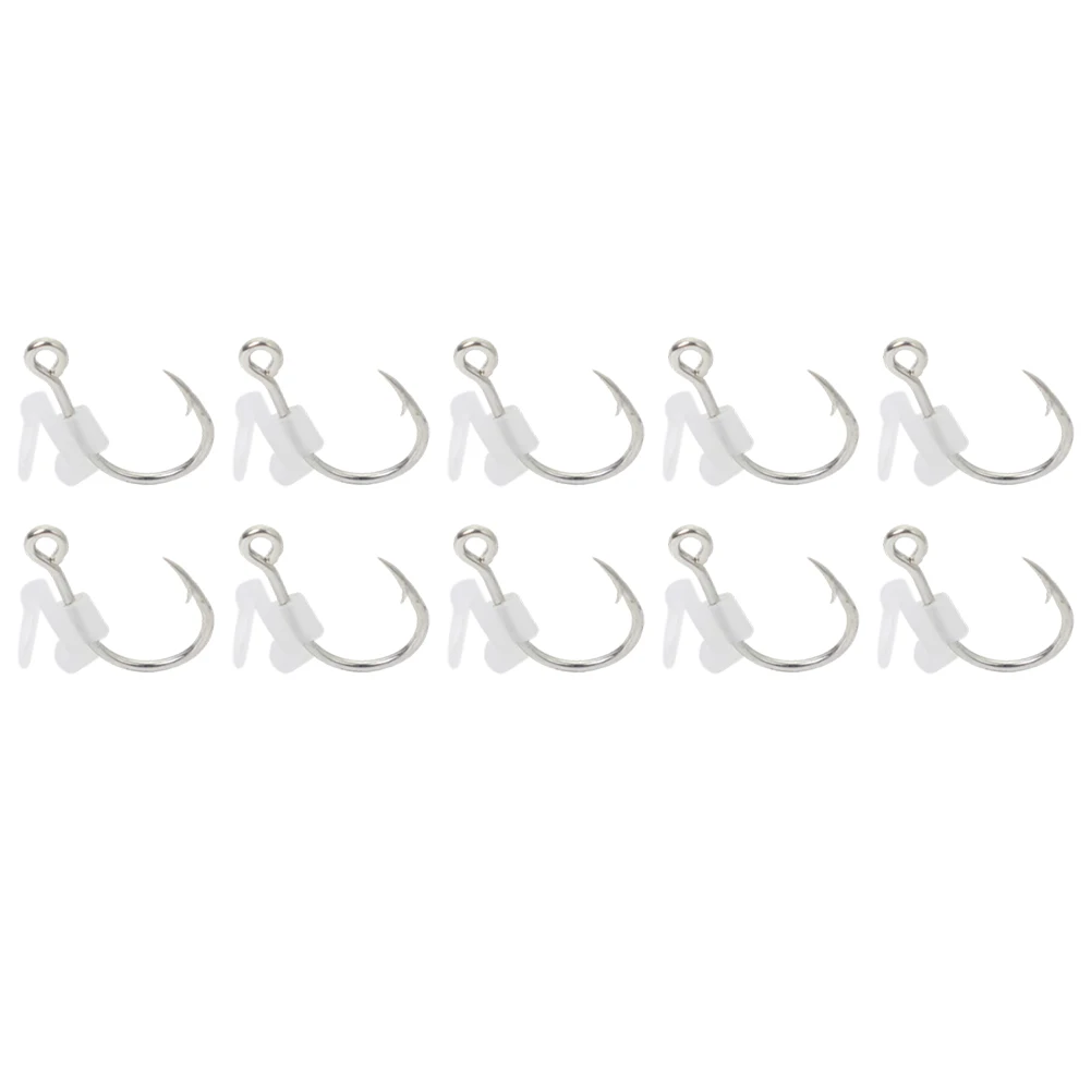 10pcs Night-Shining Live Shrimp Hook Set with Flexible Silicone Band for Outdoor Use to Maintain Shrimp Balance and Attract Fish