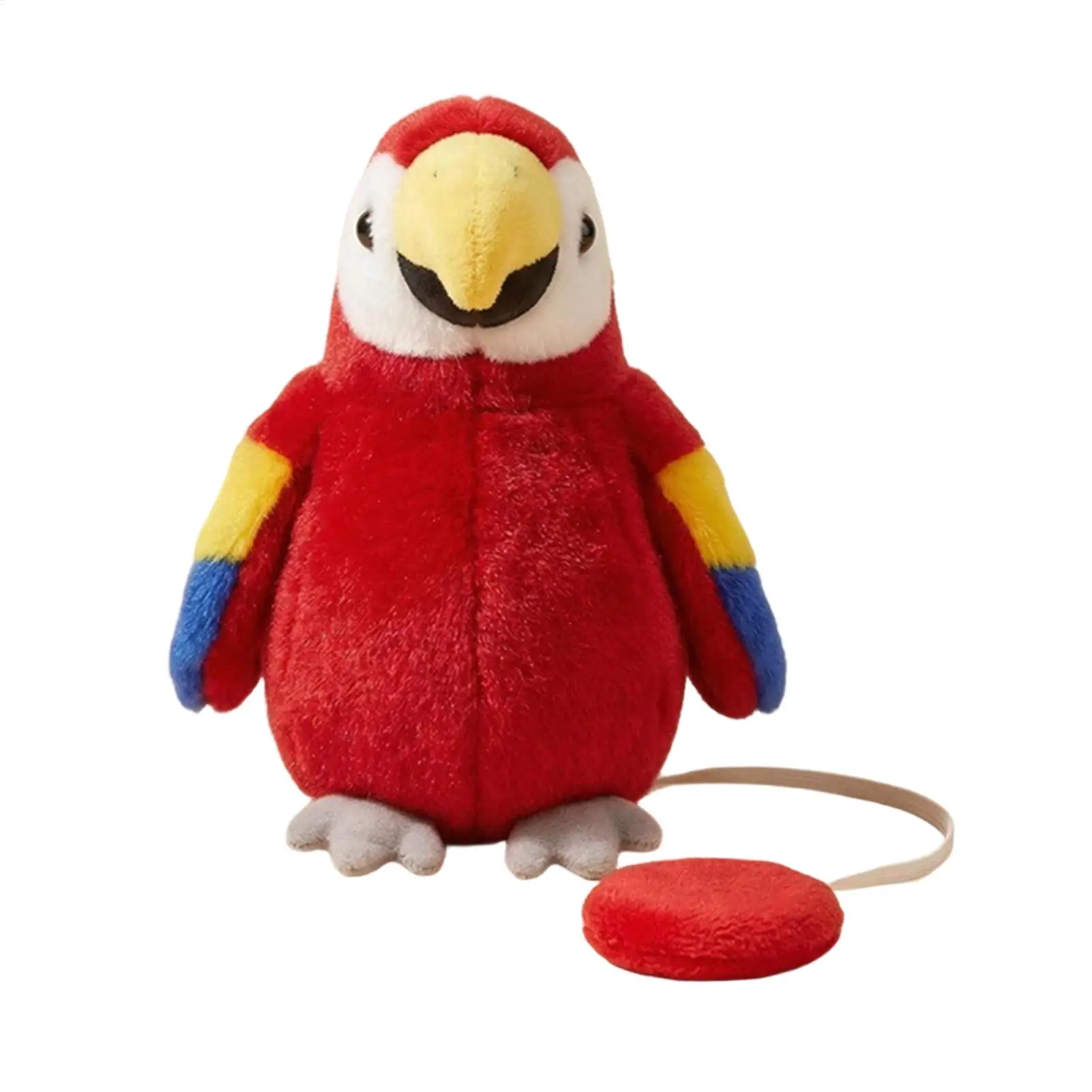 Shoulder Parrot 3.9 Inch Wearable Soft Cute Plush Halloween Magnetic Toy Pirate Shoulder Parrot Plush Toy for Theme Party Daily
