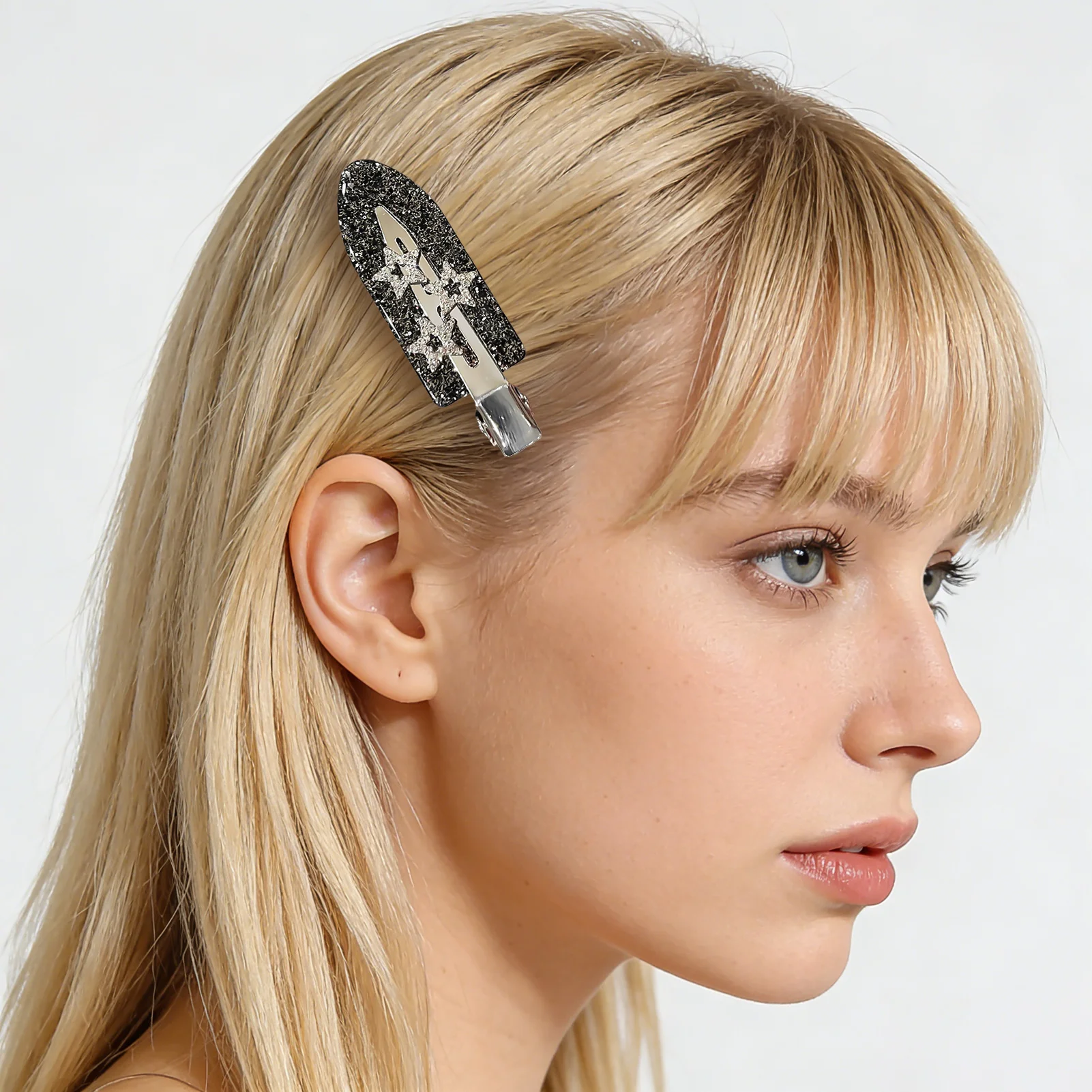 

Metal Star Hair Clip For Bangs Durable No Trace Holding Fashionable Design Suitable For Parties And Daily Use